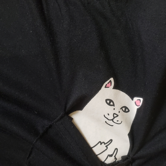 middle finger cat t shirt - Picture 4 of 4